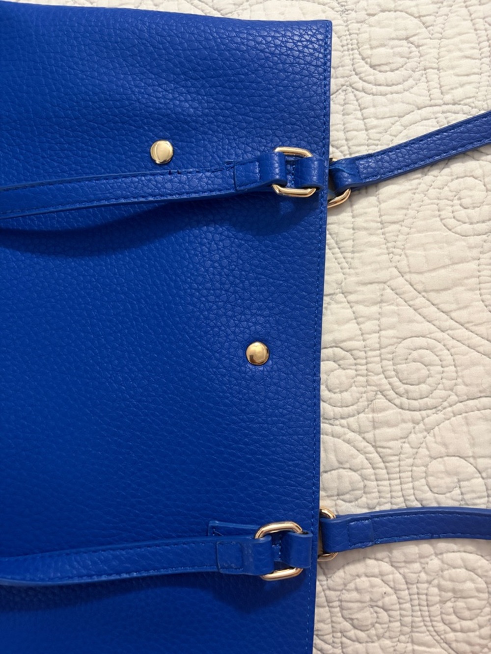 Montana West Vibrant Blue Tote Bag with Detachable Zippered Pouch - Picture 12 of 14